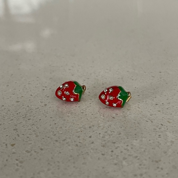 Strawberry Stud Earrings - Picture 1 of 4